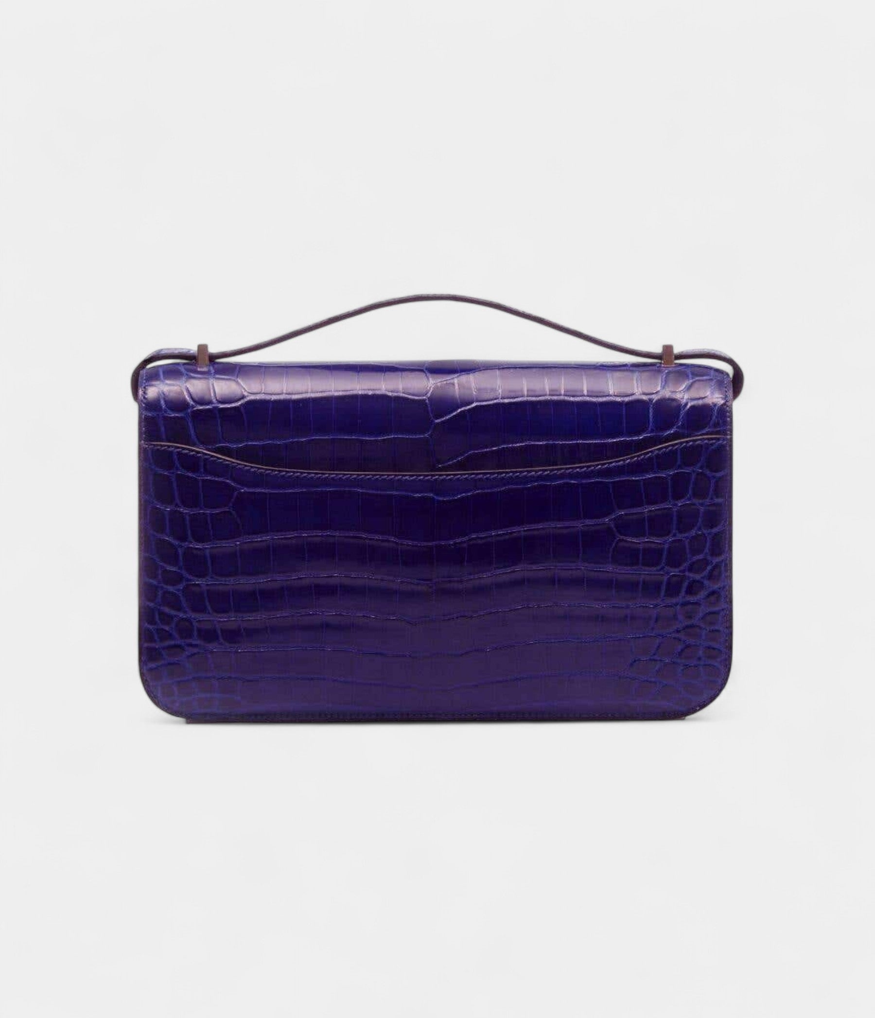 Hermes Constance Electric Blue Alligator Clutch Wallet 24cm
