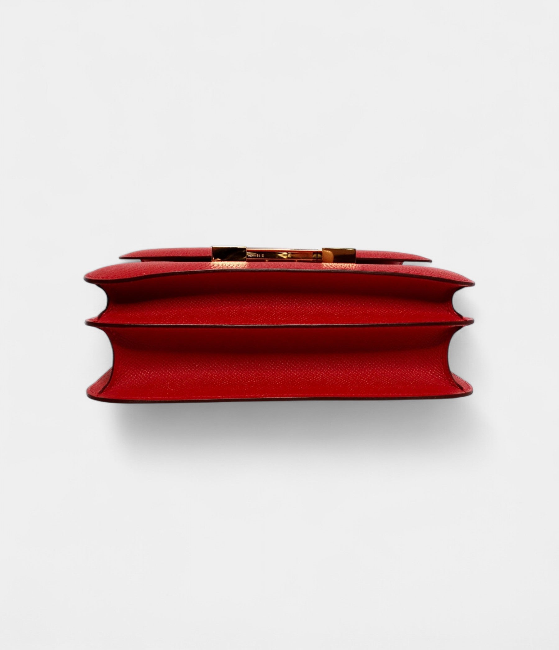 Hermes Constance Epsom Rouge Casque 24 With Gold Hardware