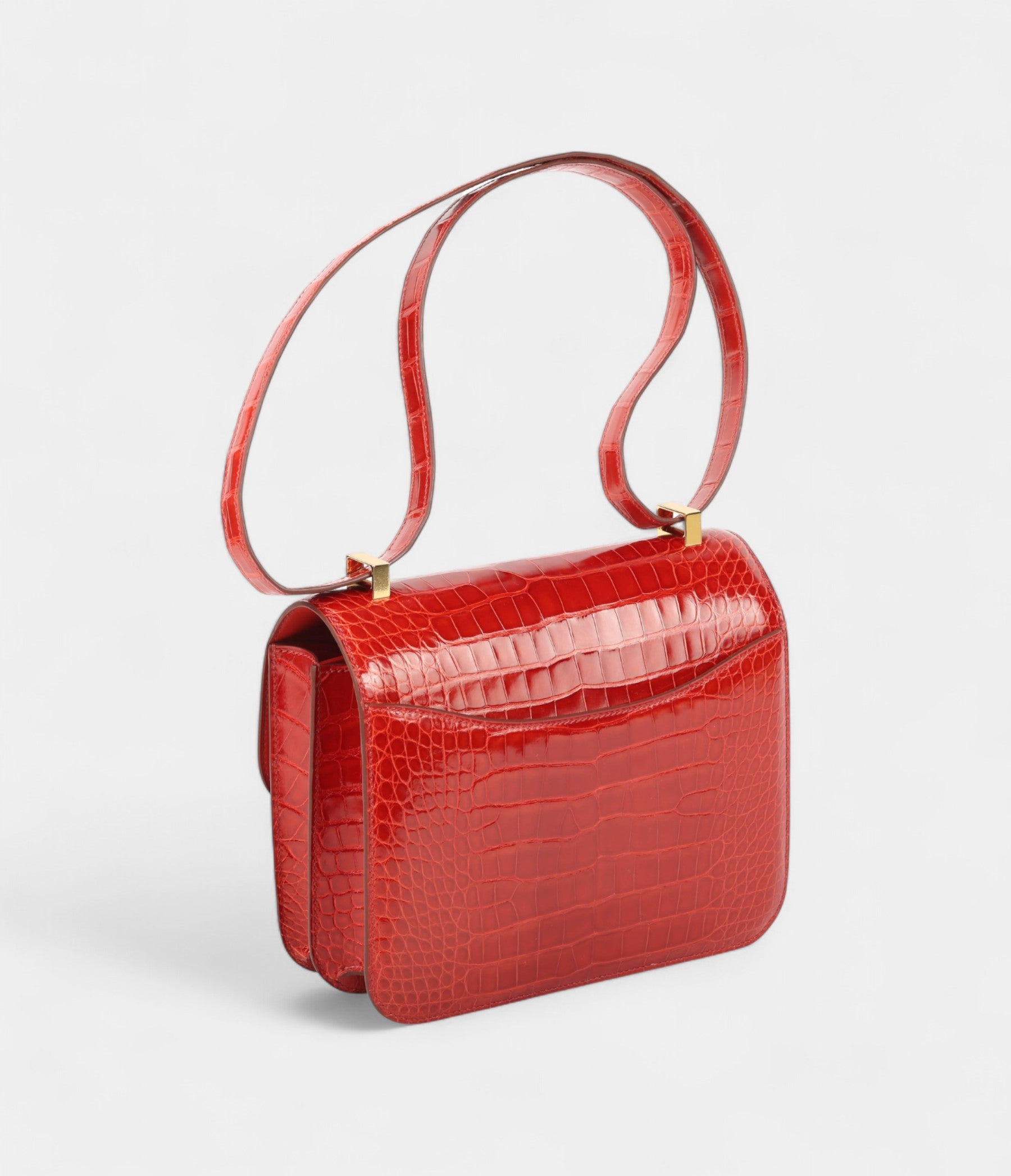 Hermes Constance Sanguin 24 cm Niloticus Shiny Crocodile with Gold HDW