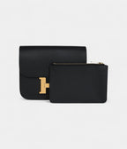 HMConstance Slim Wallet Black Epsom Gold Hardware