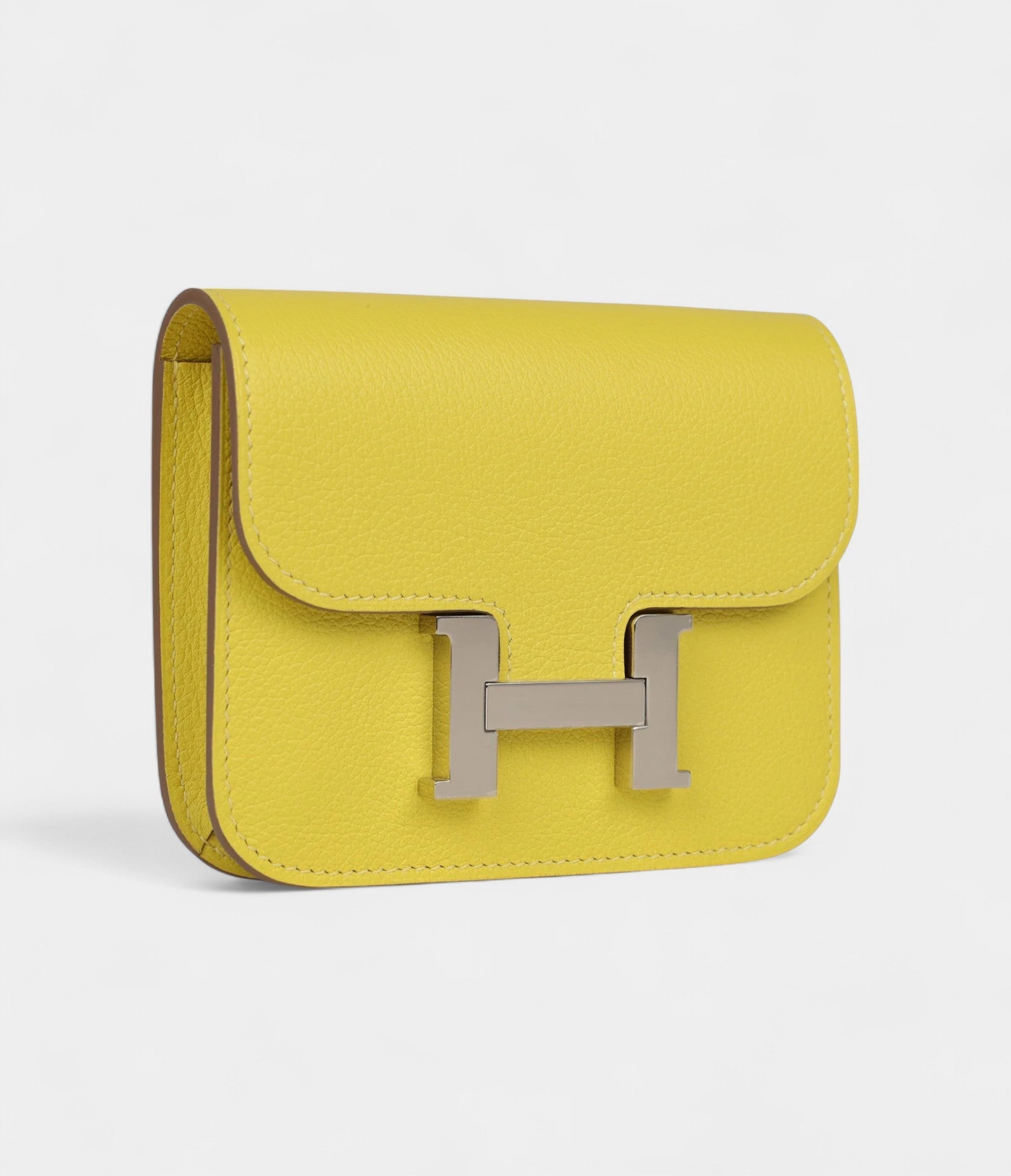 HMConstance Slim Wallet Lime Evercolor Palladium Hardware