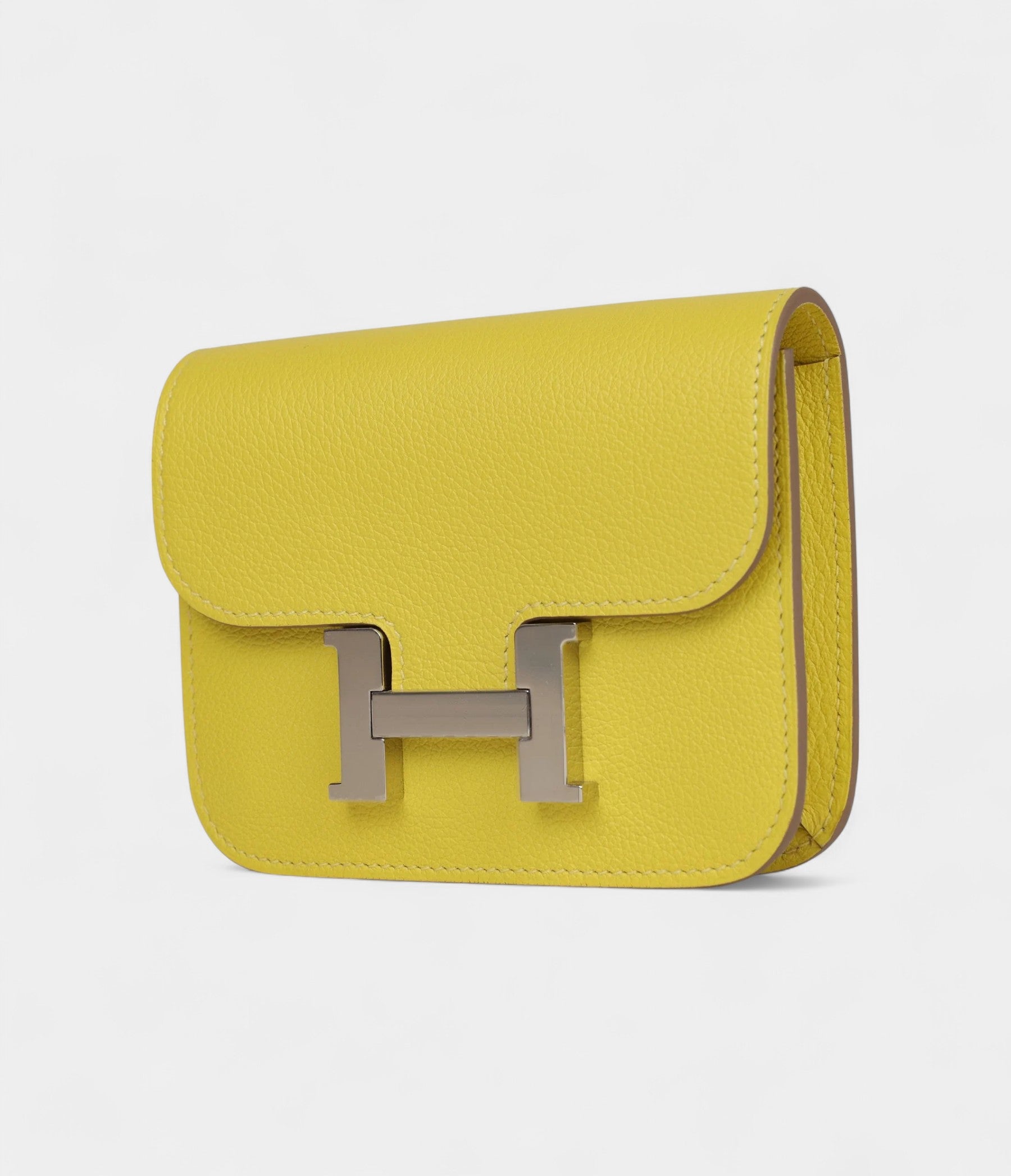 HMConstance Slim Wallet Lime Evercolor Palladium Hardware