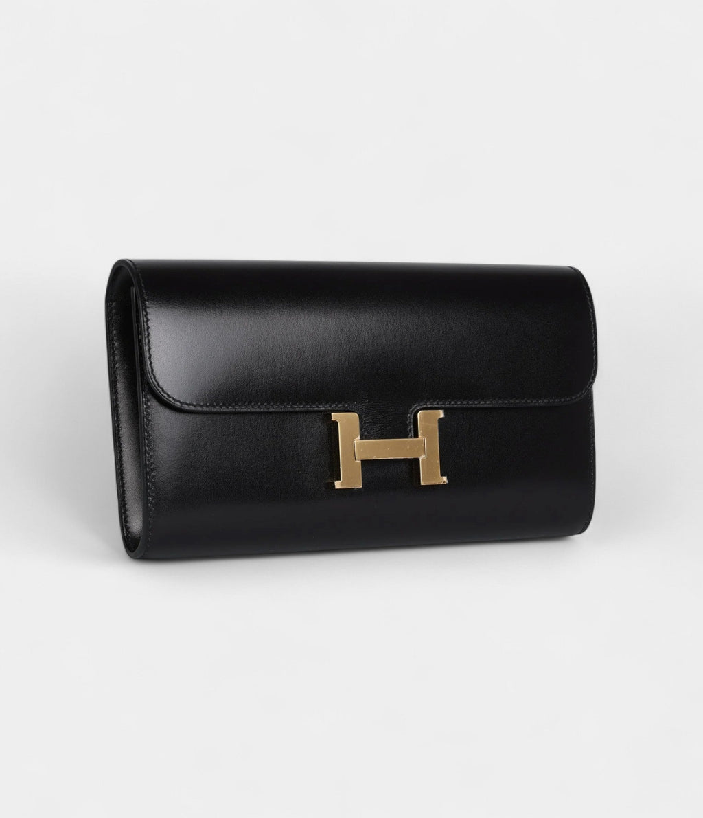 HMRock Constance Wallet To Go Black Box Gold Hardware
