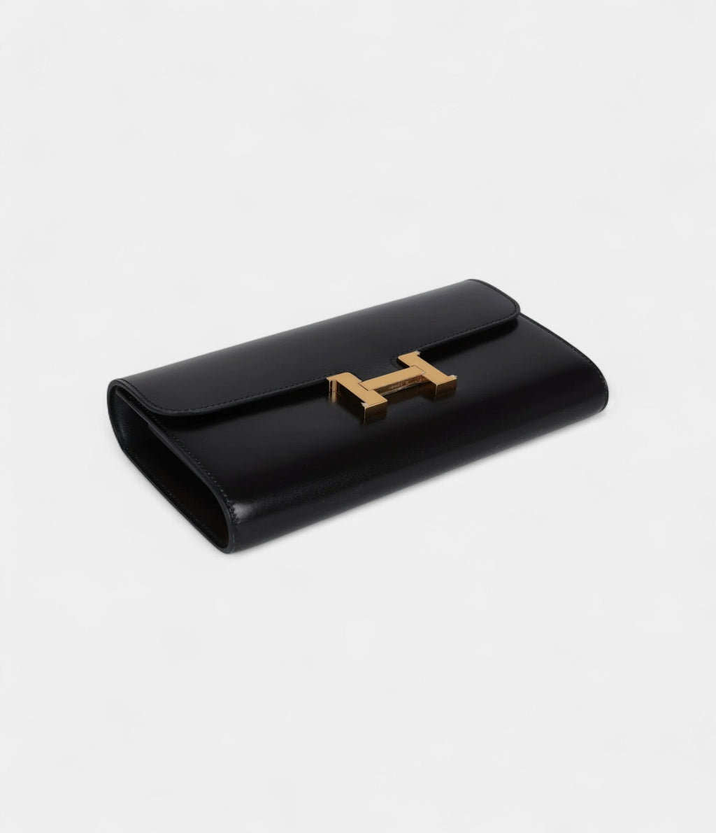 HMRock Constance Wallet To Go Black Box Gold Hardware