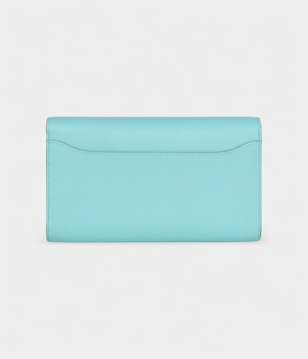 HMConstance Wallet To Go Bleu Atoll Epsom Gold Hardware