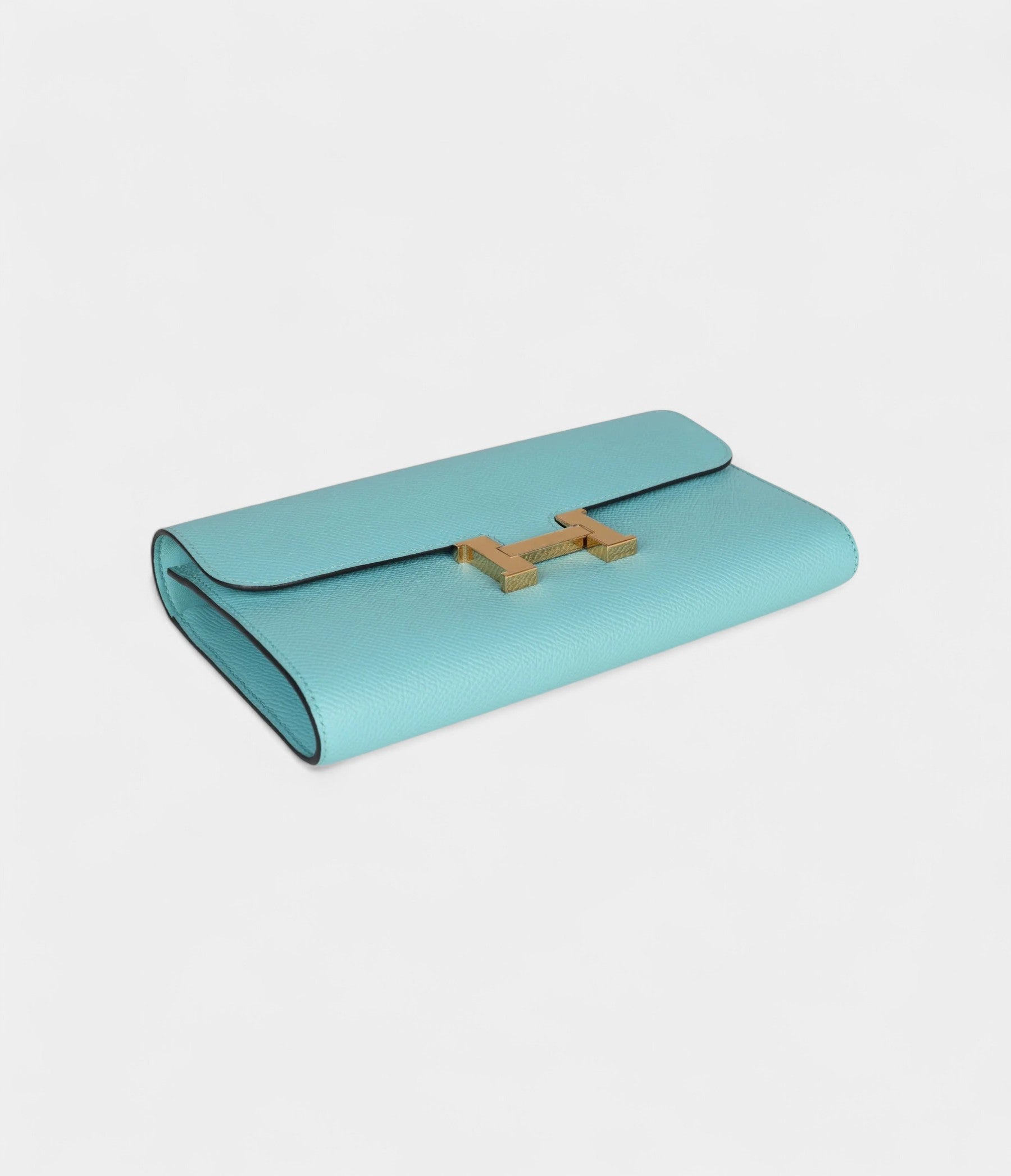 HMConstance Wallet To Go Bleu Atoll Epsom Gold Hardware