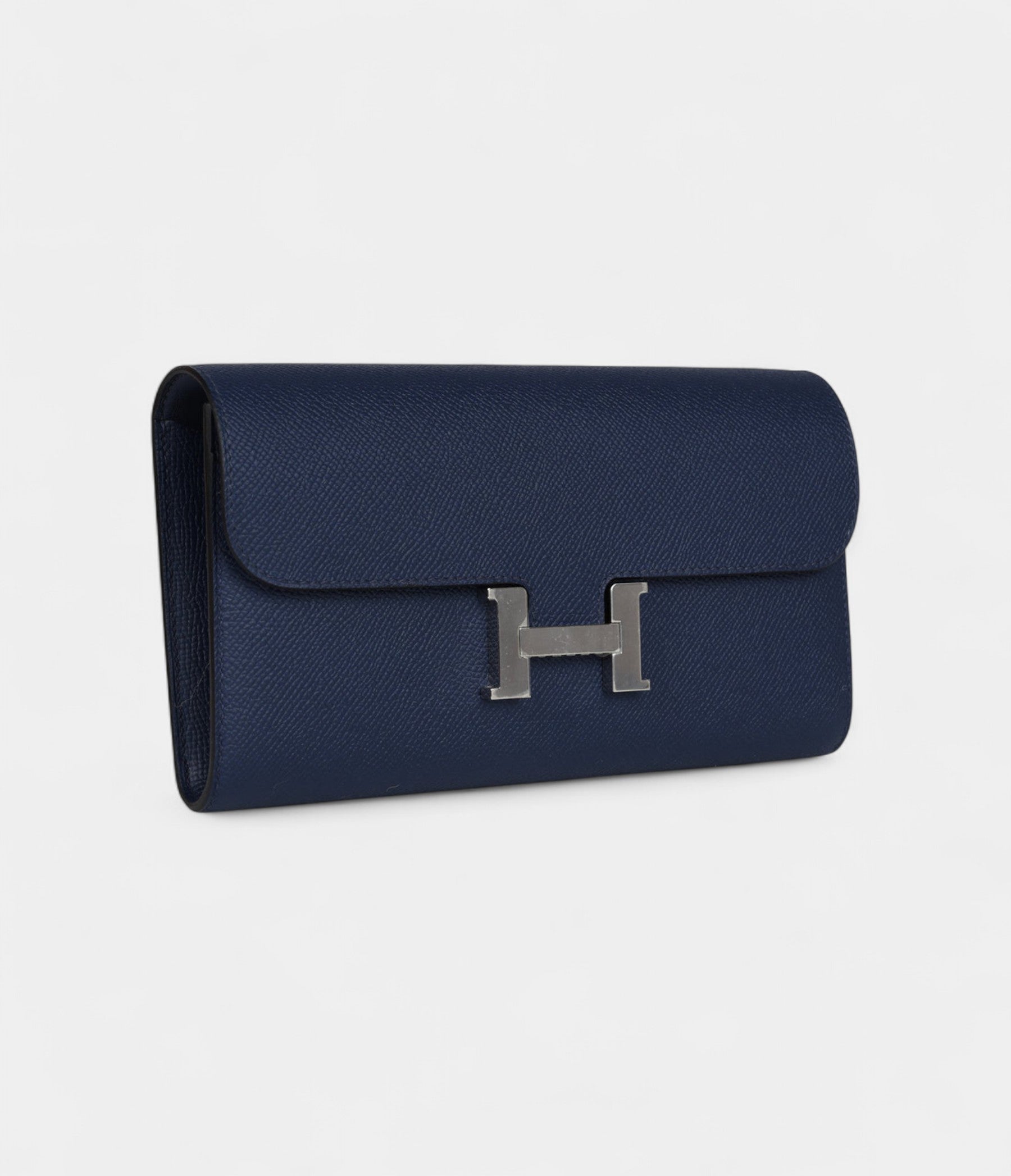 HMConstance Wallet To Go Bleu Navy Epsom Leather with Palladium Hardware