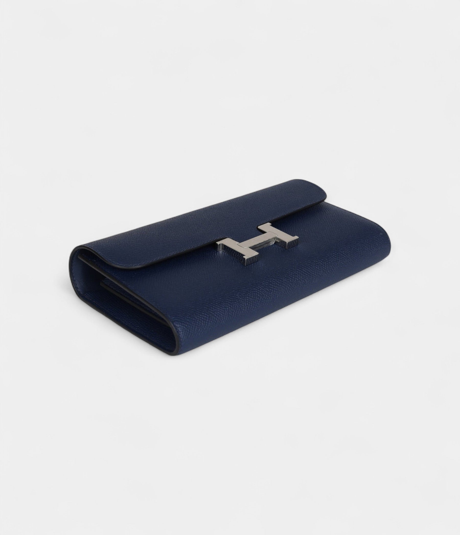 HMConstance Wallet To Go Bleu Navy Epsom Leather with Palladium Hardware