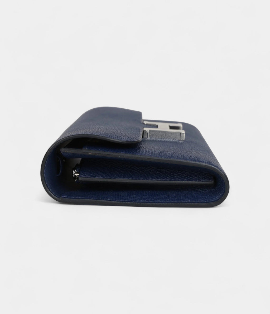 HMConstance Wallet To Go Bleu Navy Epsom Palladium Hardware