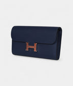 HMConstance Wallet To Go Bleu Navy Epsom Palladium Hardware