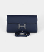 HMConstance Wallet To Go Bleu Navy Epsom Palladium Hardware