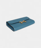 HMConstance Wallet To Go Blue Jean Evercolor Gold Hardware