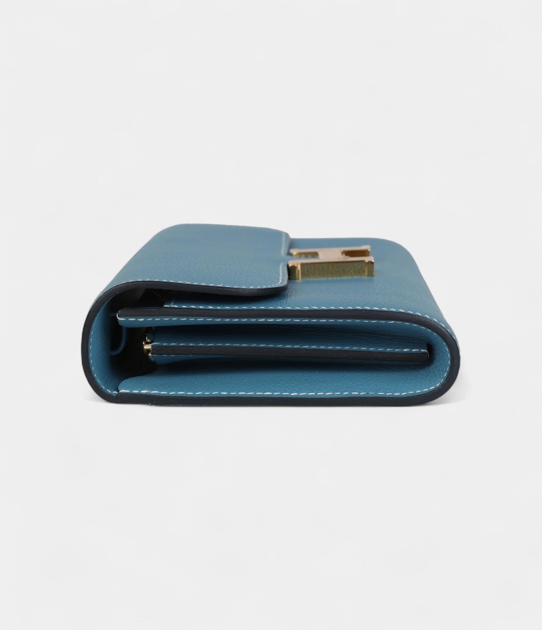 HMConstance Wallet To Go Blue Jean Evercolor Gold Hardware