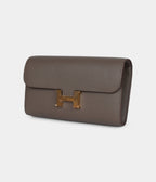 HMConstance Wallet To Go Etain Epsom Leather with Gold Hardware