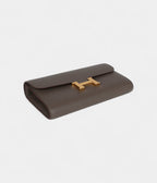 HMConstance Wallet To Go Etain Epsom Leather with Gold Hardware