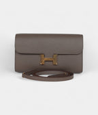 HMConstance Wallet To Go Etain Epsom Leather with Gold Hardware