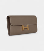 HMConstance Wallet To Go Etoupe Epsom Gold Hardware