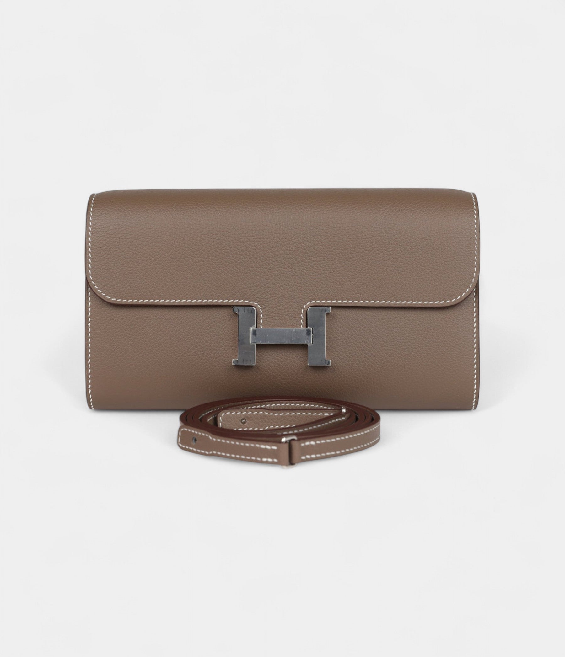 HMConstance Wallet To Go Etoupe Evercolor Leather with Palladium Hardware