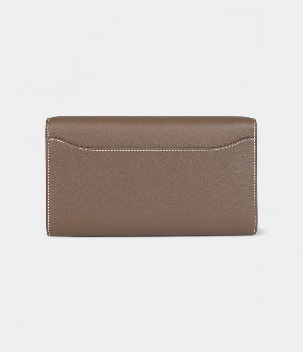 HMConstance Wallet To Go Etoupe Evercolor Leather with Palladium Hardware