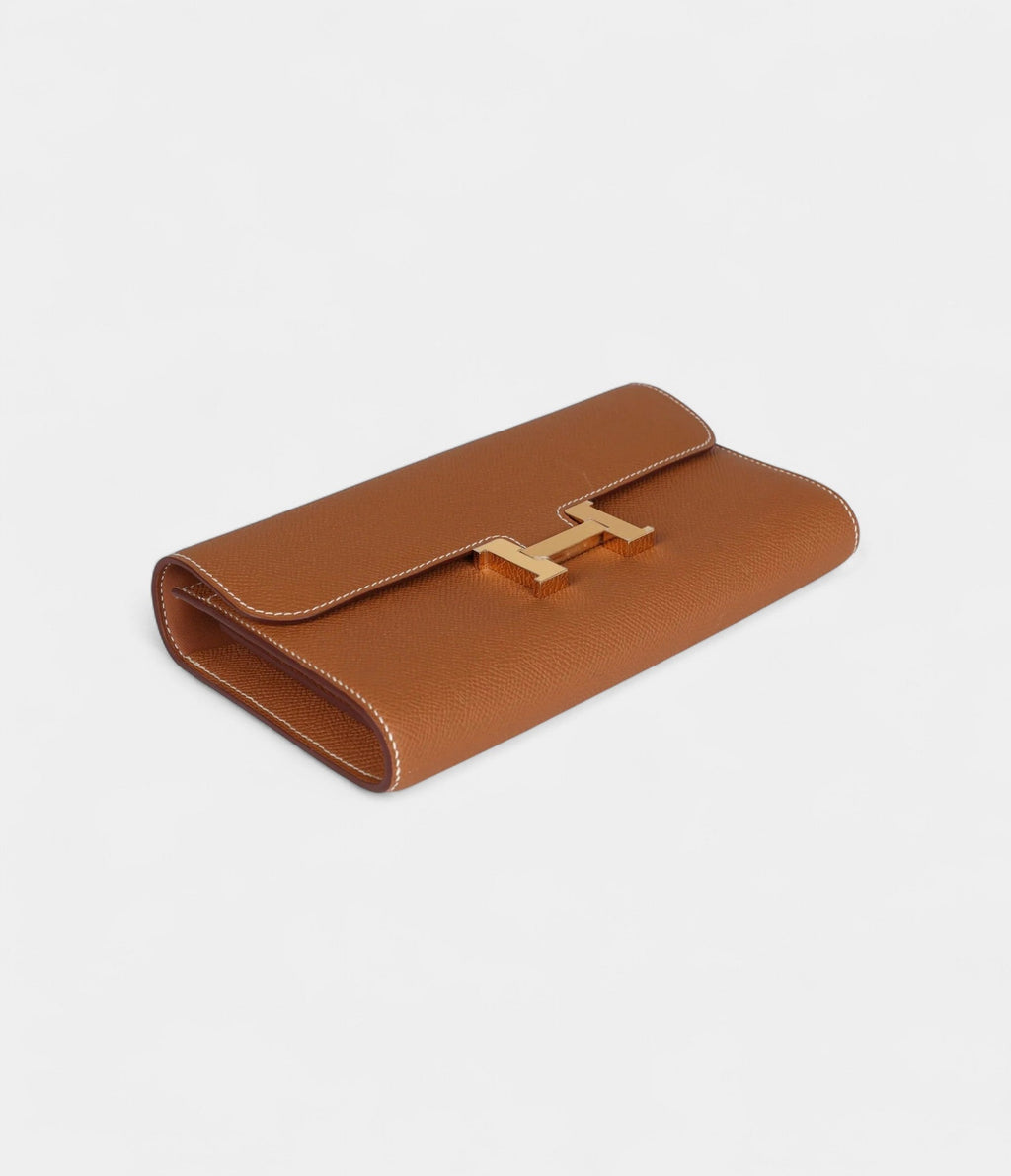 HMConstance Wallet To Go Gold Epsom Gold Hardware