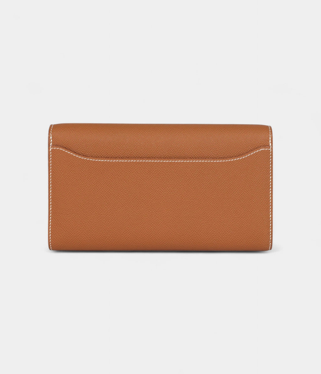 HMConstance Wallet To Go Gold Epsom Leather with Gold Hardware
