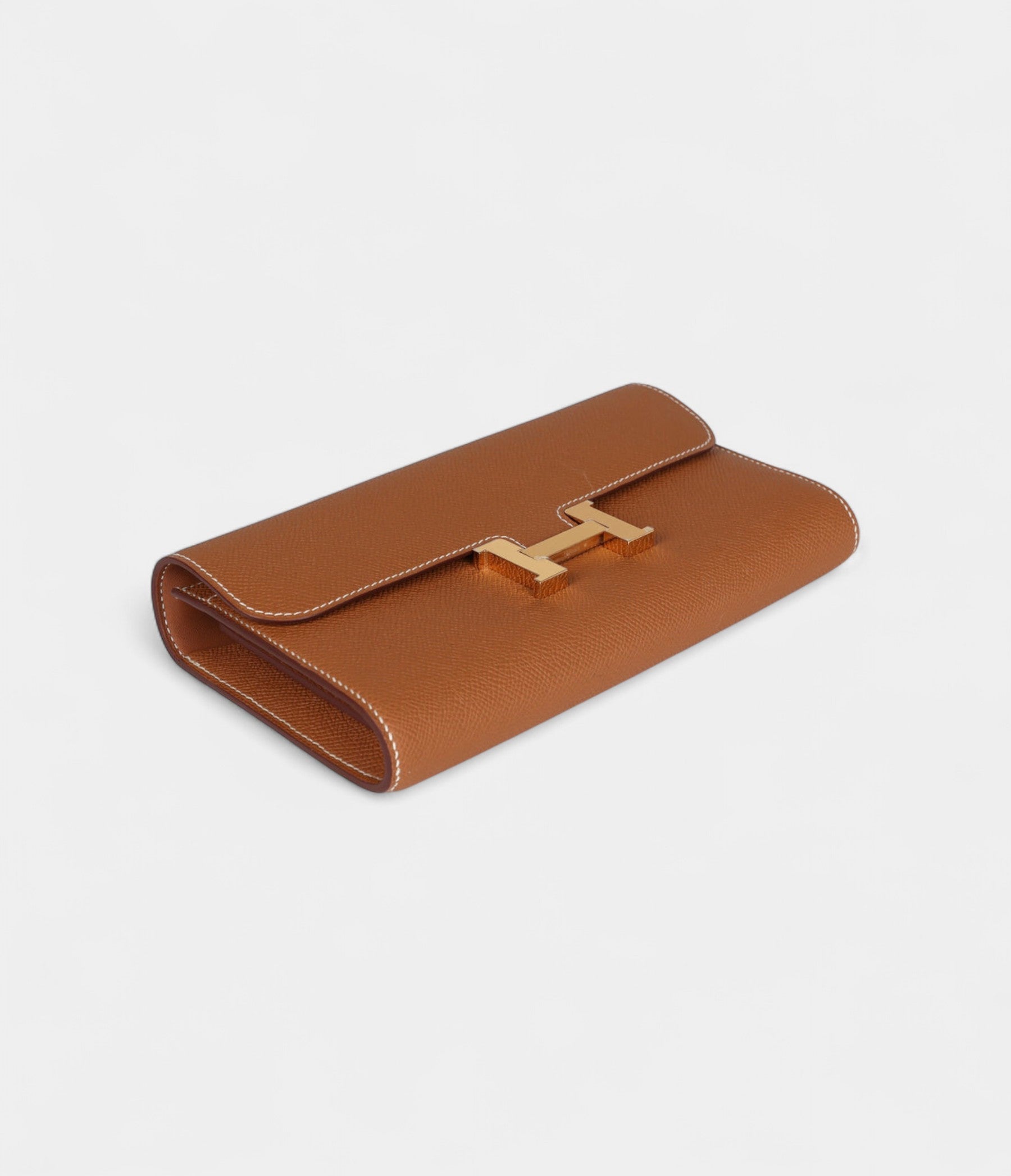 HMConstance Wallet To Go Gold Epsom Leather with Gold Hardware