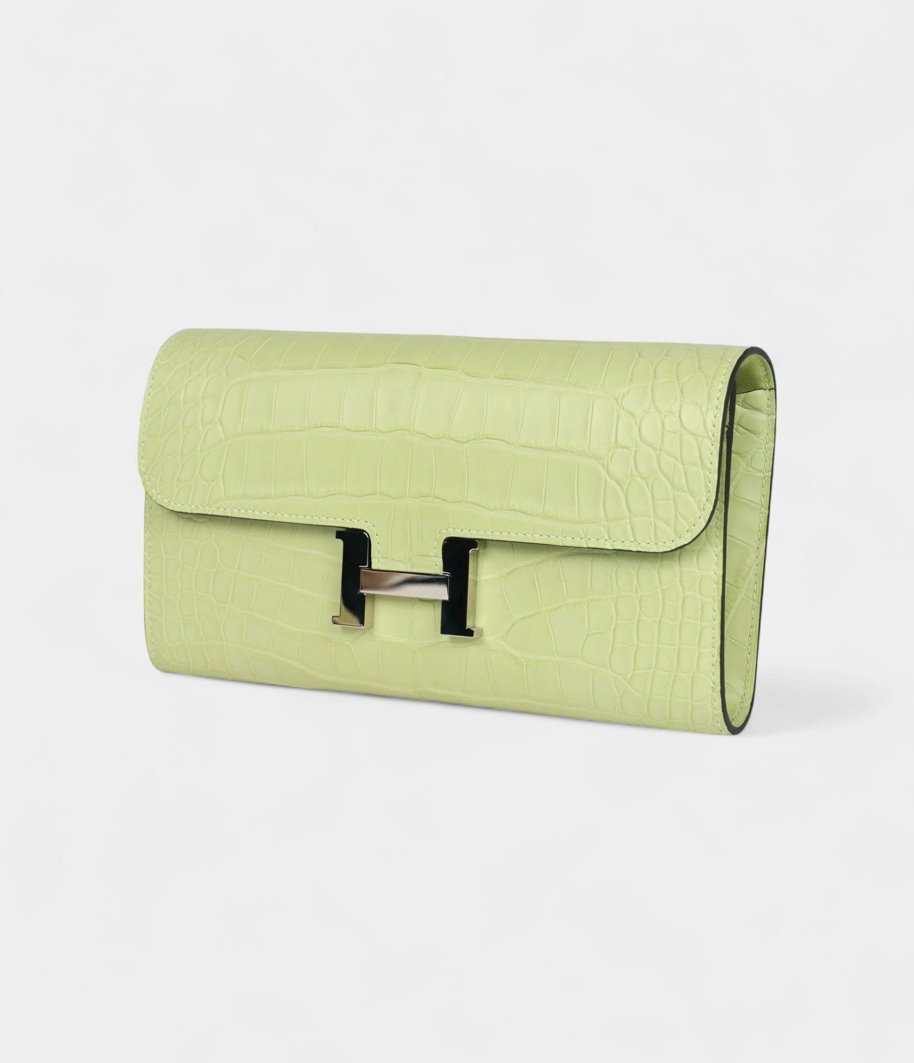 HMConstance Wallet To Go Jaune Bourgeon Matte Alligator Palladium Hardware