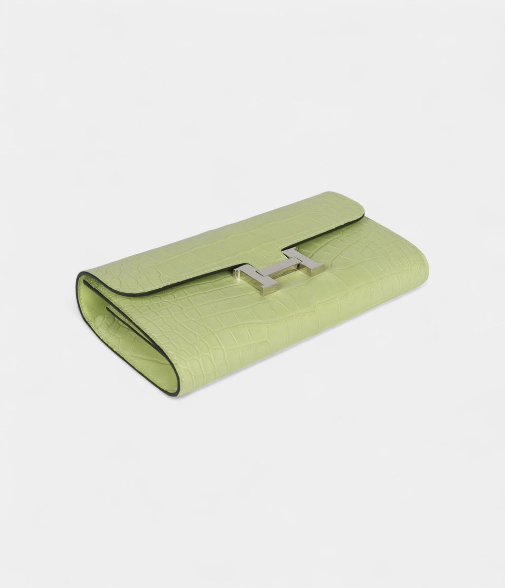 HMConstance Wallet To Go Jaune Bourgeon Matte Alligator Palladium Hardware