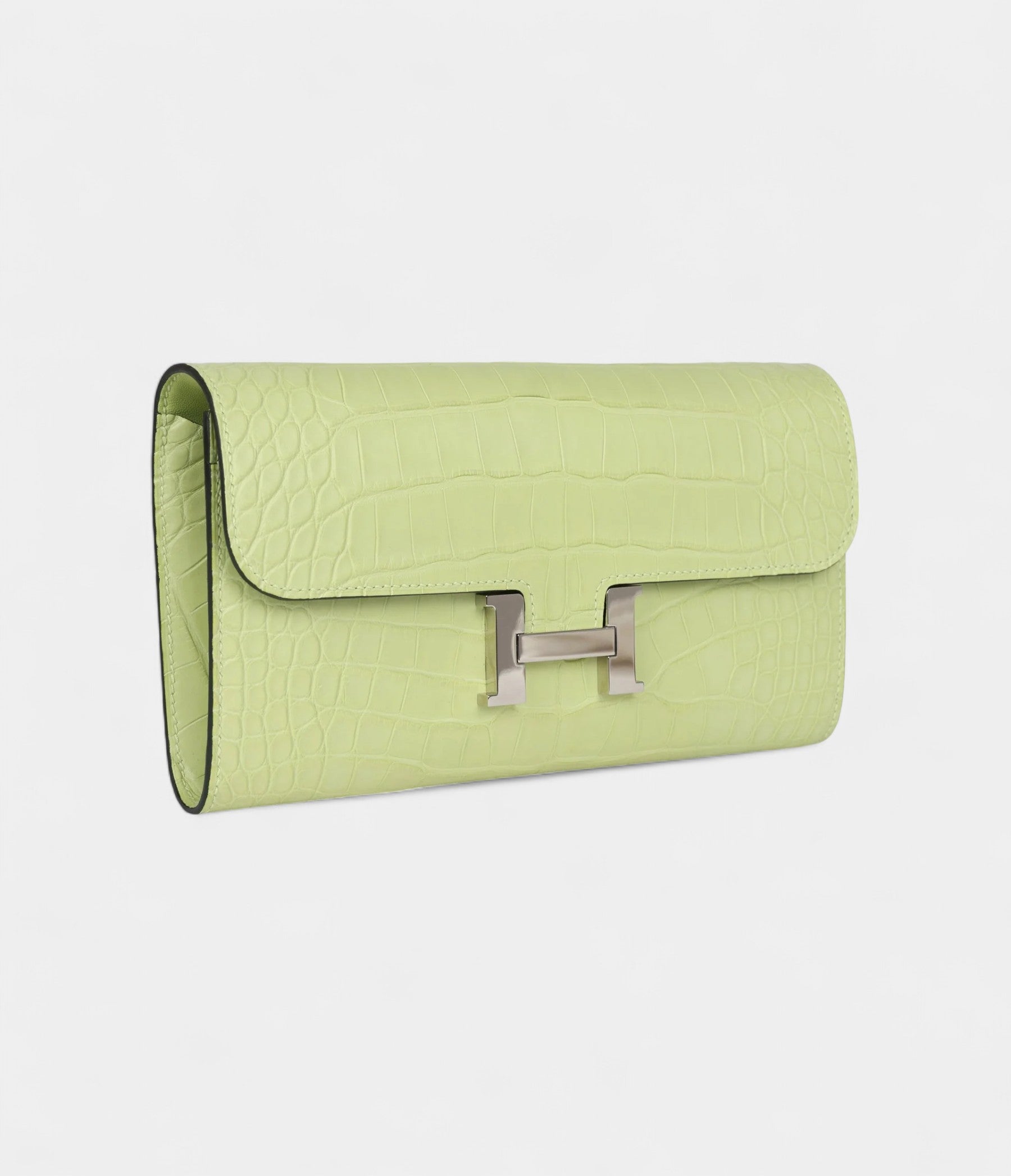 HMConstance Wallet To Go Jaune Bourgeon Matte Alligator Palladium Hardware