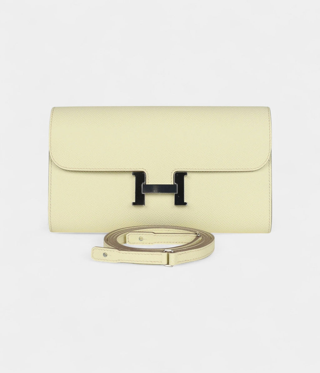 HMConstance Wallet To Go Jaune Milton Epsom Palladium Hardware