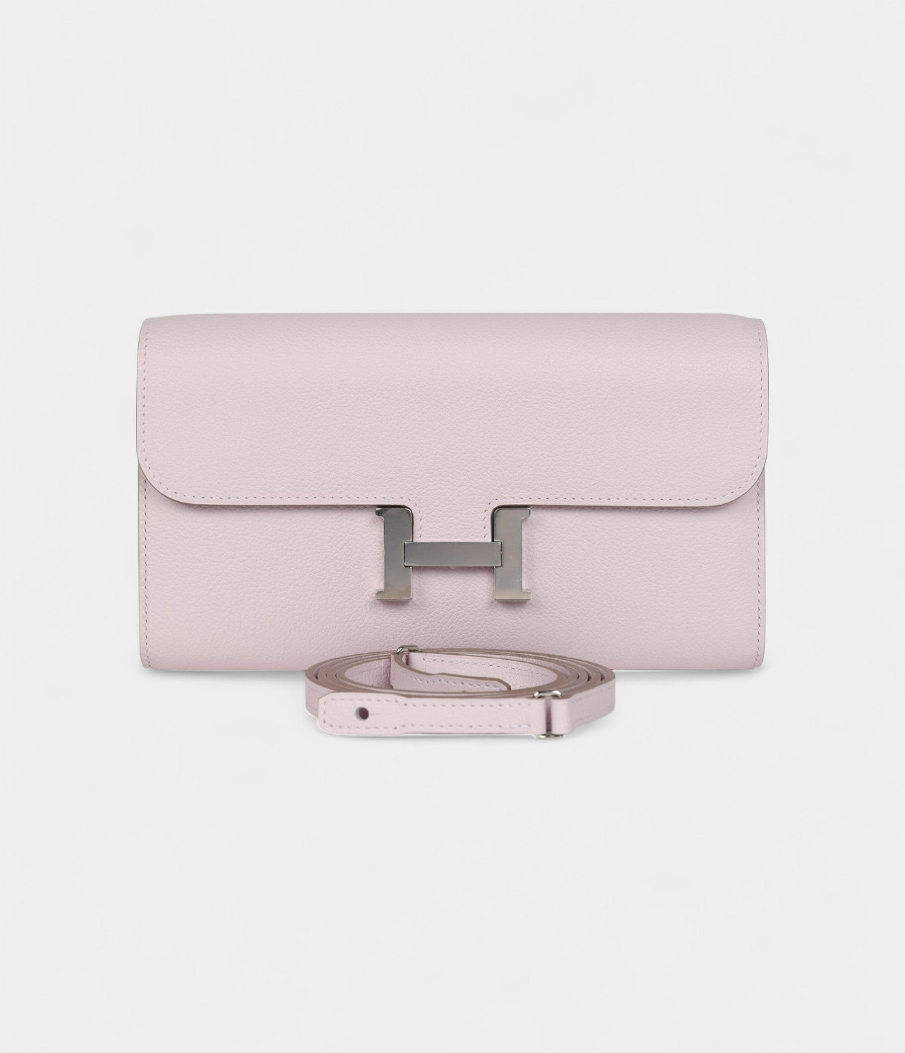 HMConstance Wallet To Go Mauve Pale Evercolor Leather with Palladium Hardware