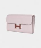HMConstance Wallet To Go Mauve Pale Evercolor Leather with Palladium Hardware