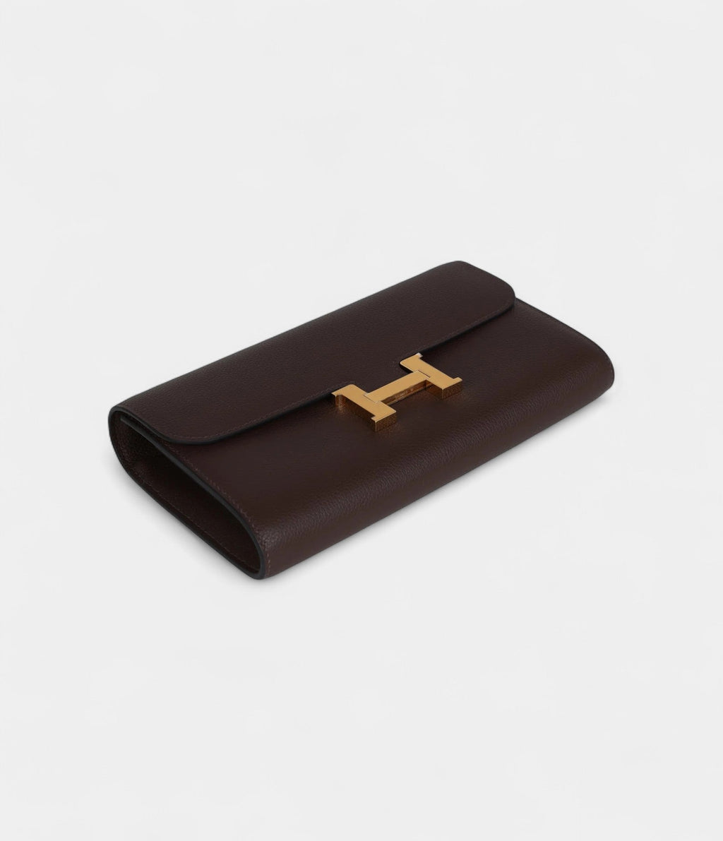 HMConstance Wallet To Go Moka Evercolor Gold Hardware