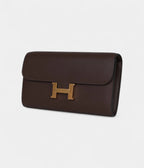 HMConstance Wallet To Go Moka Evercolor Gold Hardware