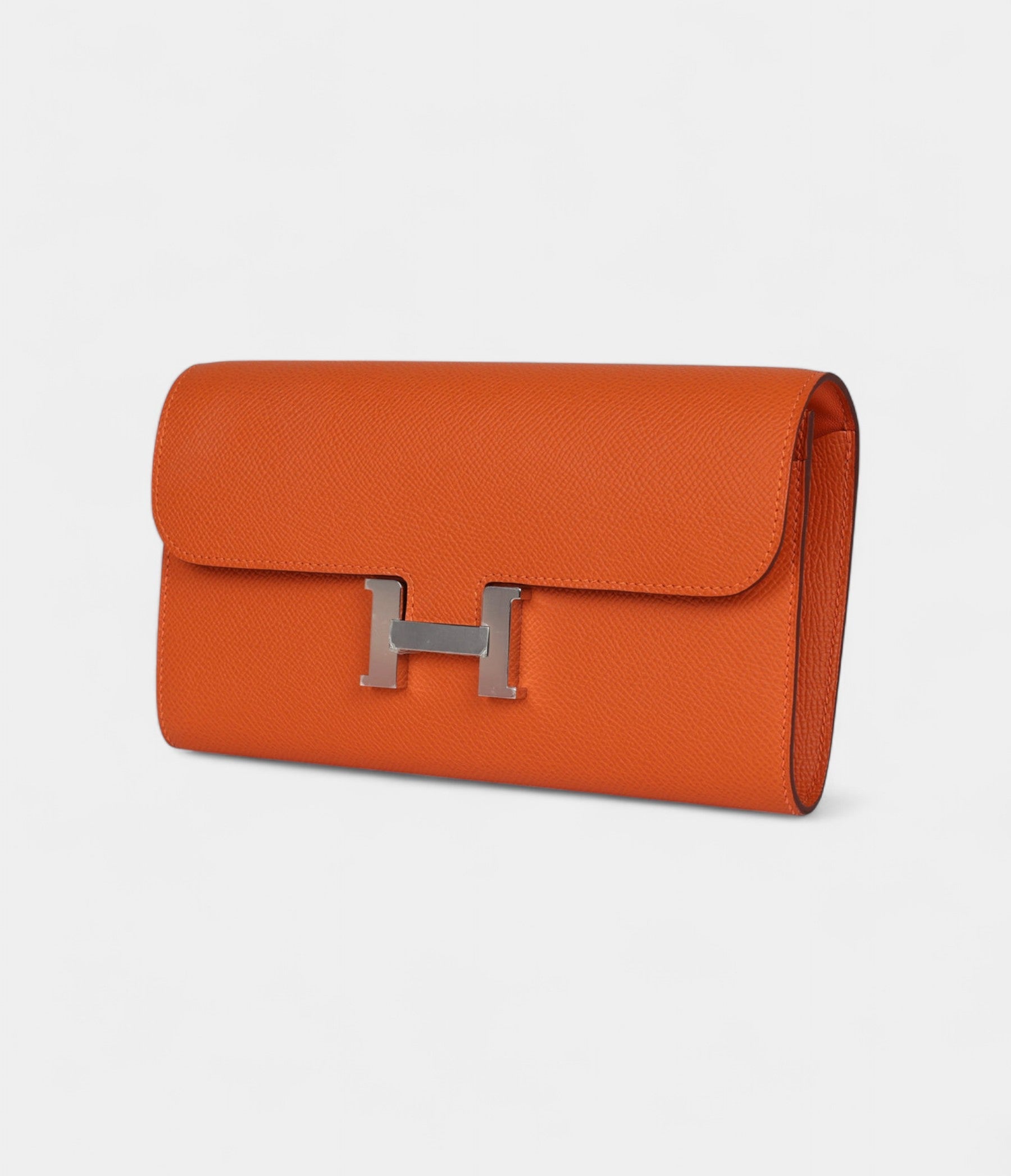 HMConstance Wallet To Go Orange Epsom Leather with Palladium Hardware