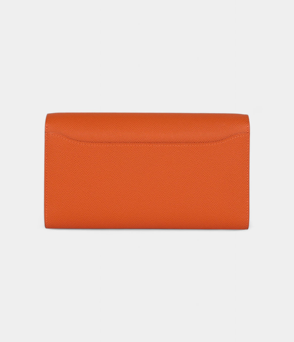 HMConstance Wallet To Go Orange Epsom Leather with Palladium Hardware