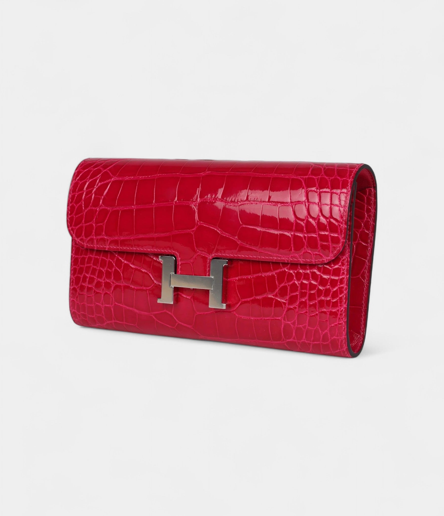 HMConstance Wallet To Go Rose Mexico Shiny Alligator Palladium Hardware