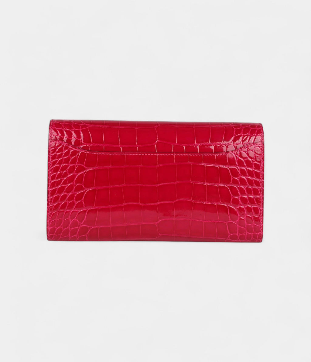 HMConstance Wallet To Go Rose Mexico Shiny Alligator Palladium Hardware