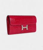 HMConstance Wallet To Go Rose Mexico Shiny Alligator Palladium Hardware