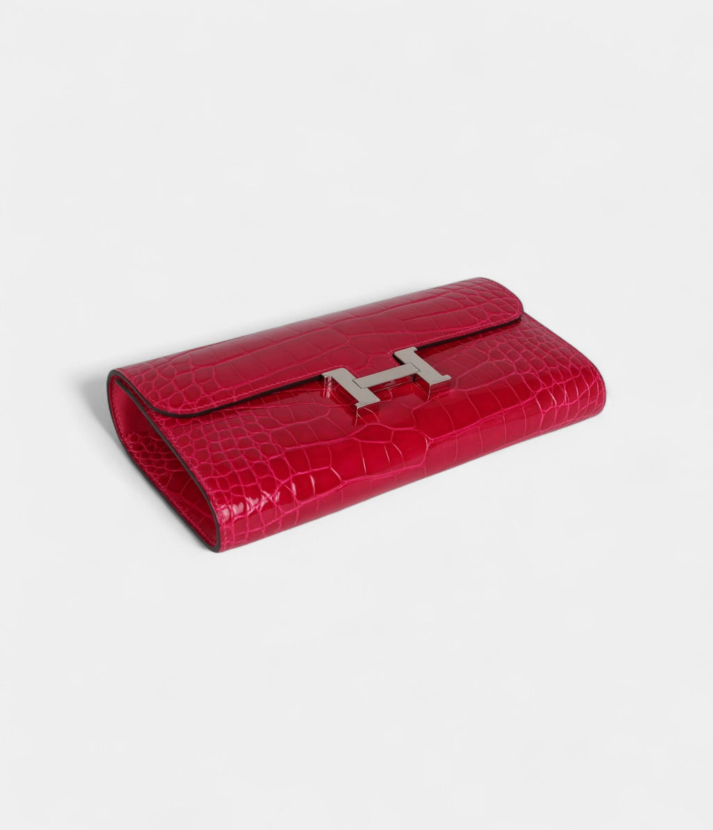 HMConstance Wallet To Go Rose Mexico Shiny Alligator Palladium Hardware