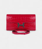 HMConstance Wallet To Go Rose Mexico Shiny Alligator Palladium Hardware