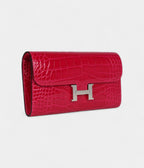 HMConstance Wallet To Go Rose Mexico Shiny Alligator with Palladium Hardware