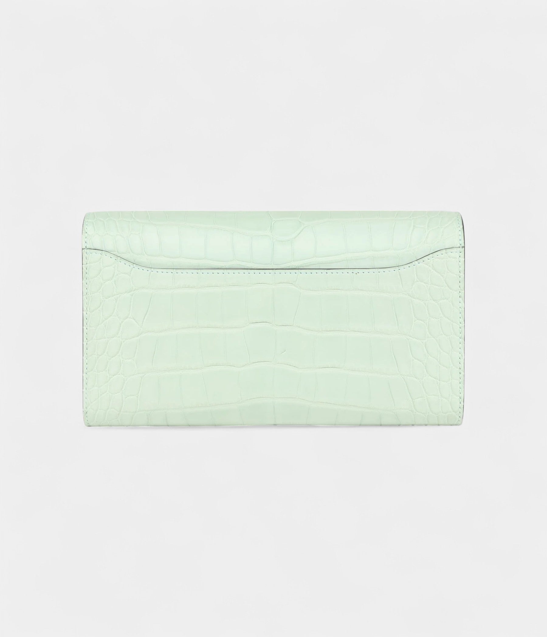 HMConstance Wallet To Go Vert D'eau Matte Alligator Palladium Hardware