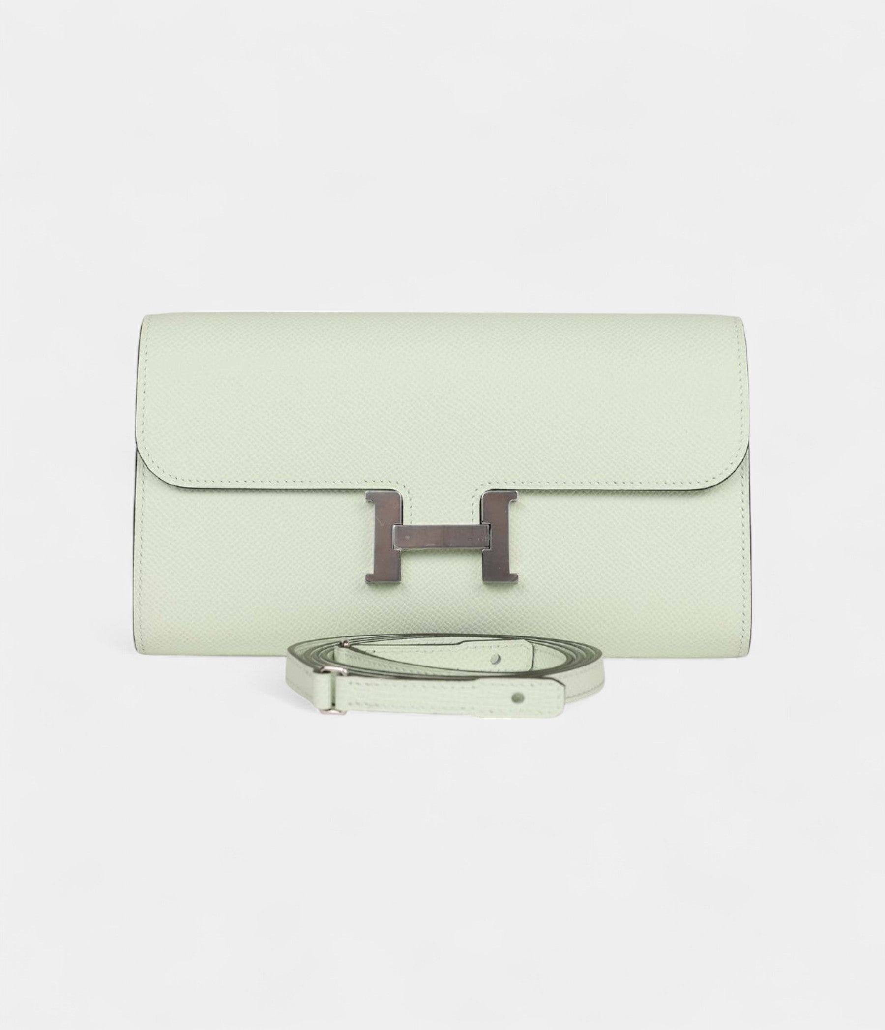 HMConstance Wallet To Go Vert Fizz Epsom Leather with Palladium Hardware