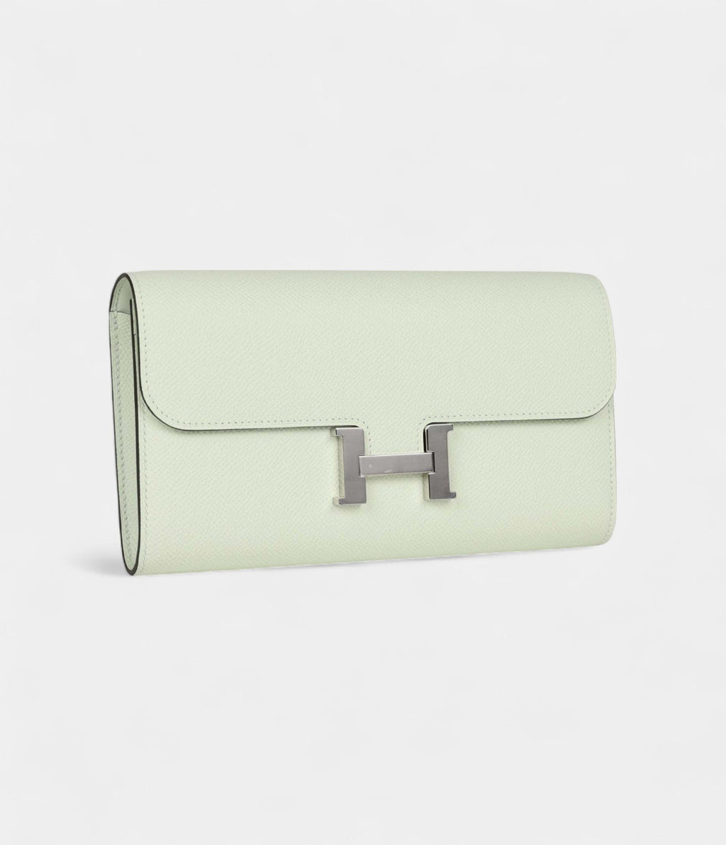 HMConstance Wallet To Go Vert Fizz Epsom Leather with Palladium Hardware
