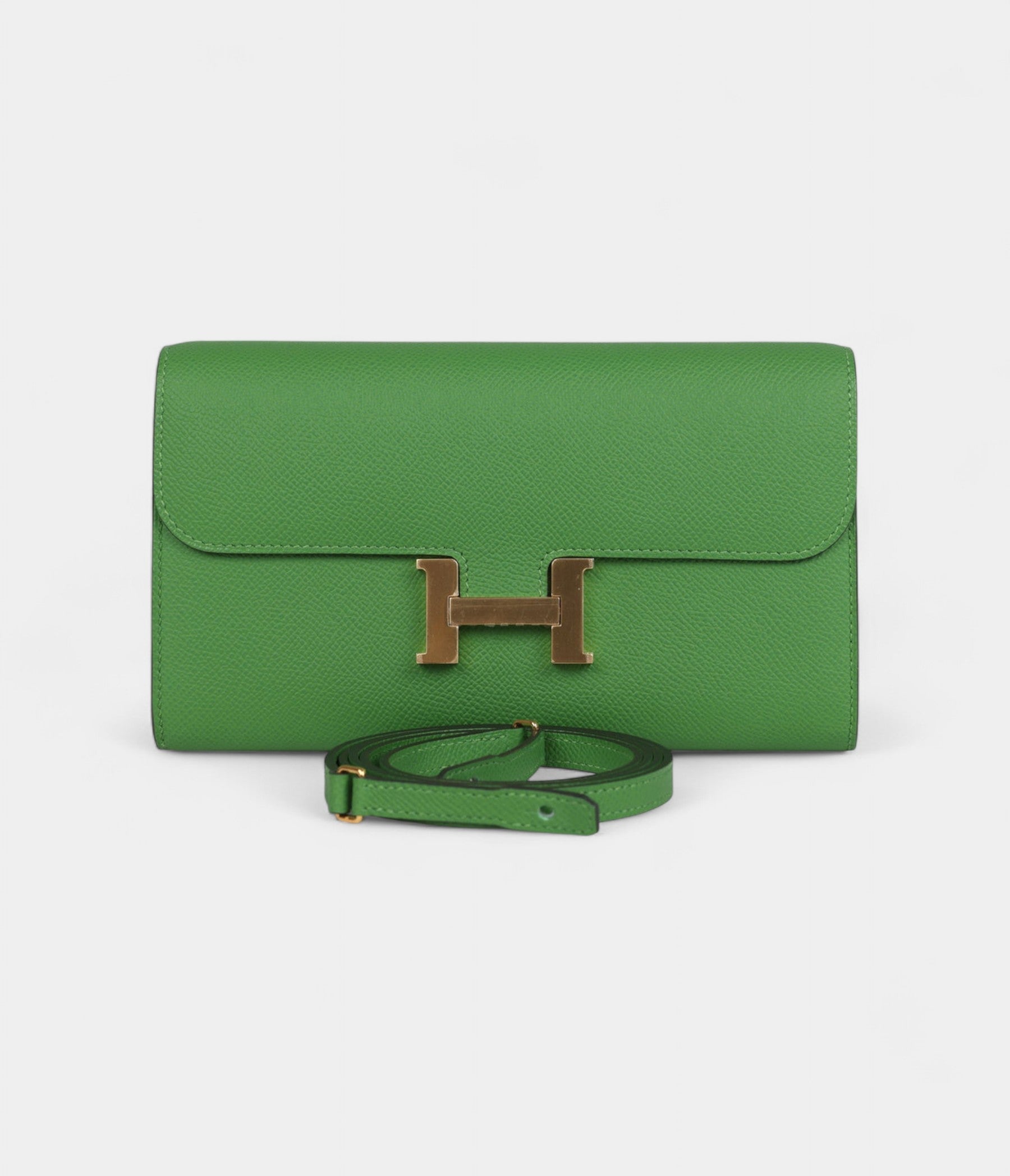 HMConstance Wallet To Go Vert Yucca Epsom Gold Hardware