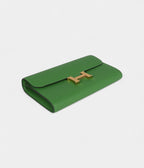HMConstance Wallet To Go Vert Yucca Epsom Gold Hardware