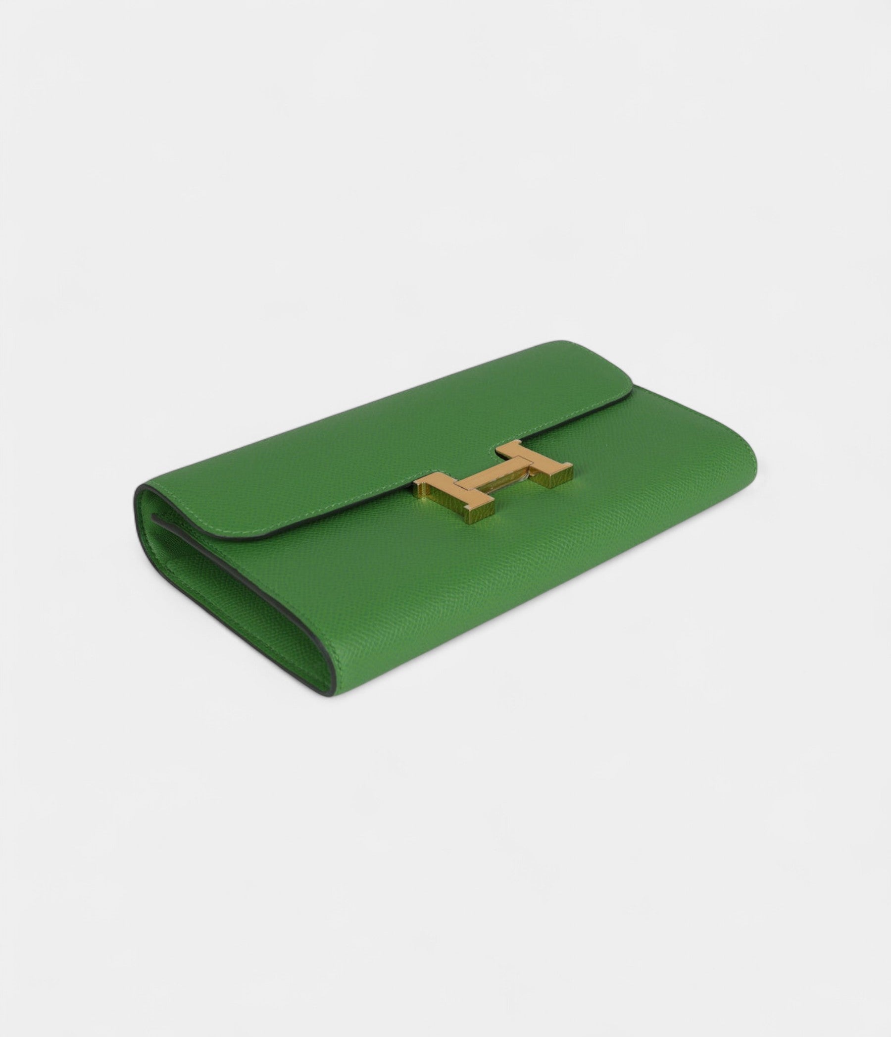 HMConstance Wallet To Go Vert Yucca Epsom Gold Hardware