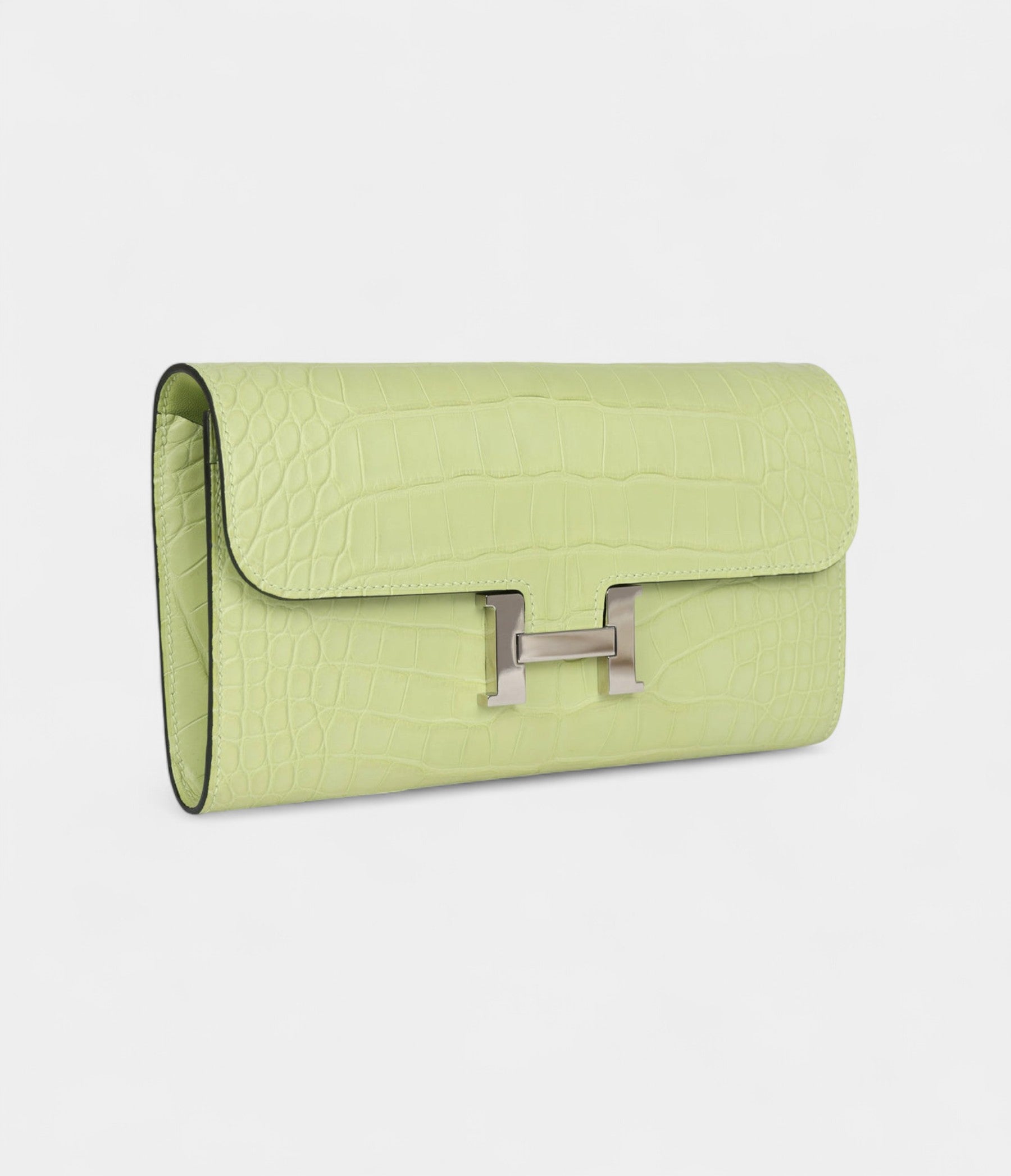 HMConstance Wallet To Go Yellow Bud Matte Alligator with Palladium Hardware