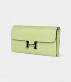HMConstance Wallet To Go Yellow Bud Matte Alligator with Palladium Hardware